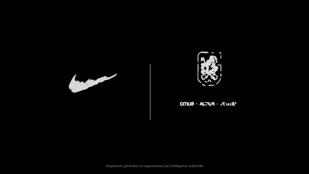 Plan final : les logos qui se désagrègent sur fond noir
