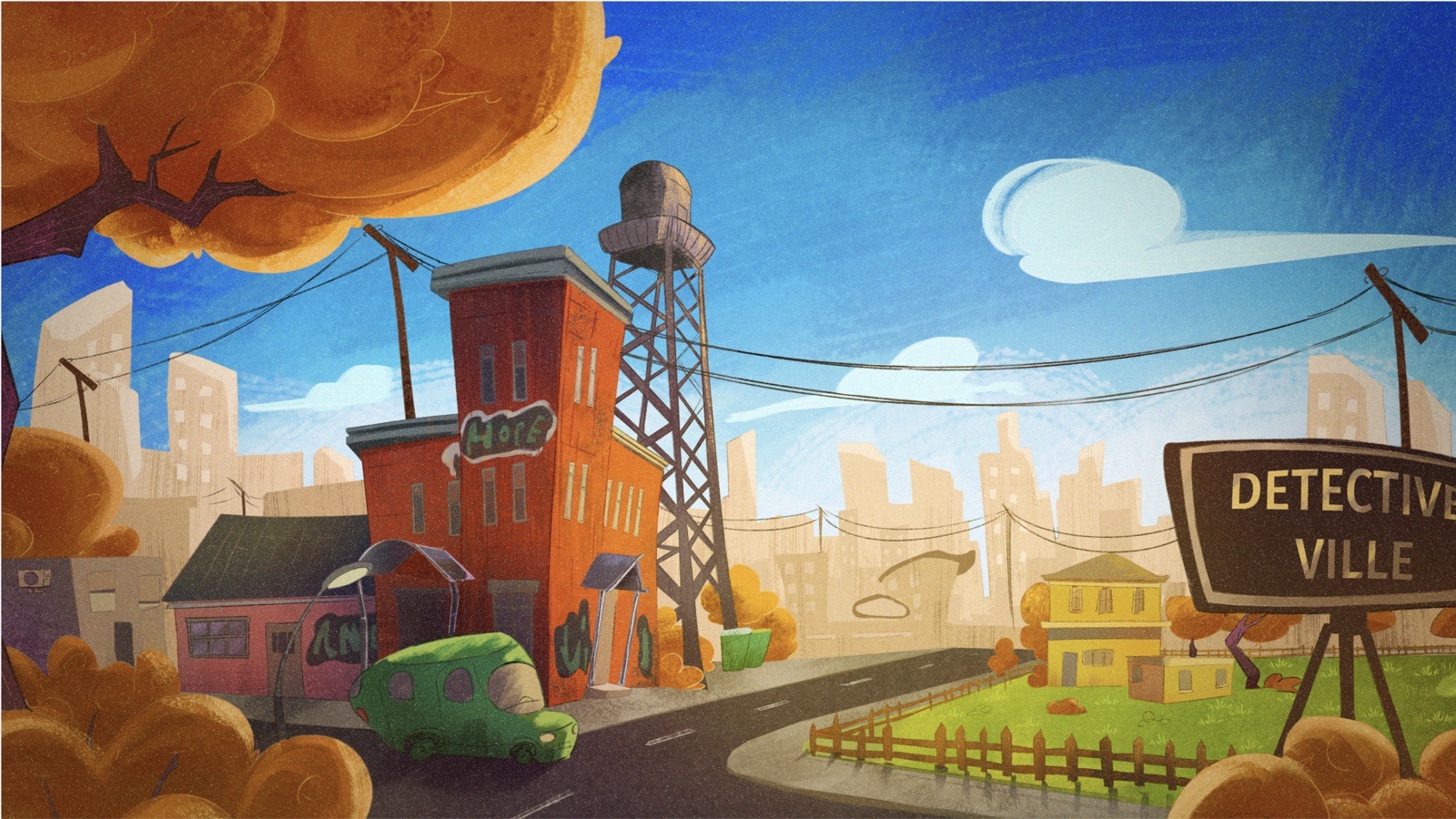 Mini-Detective — décor de Detective Ville, le quartier de la micro-série