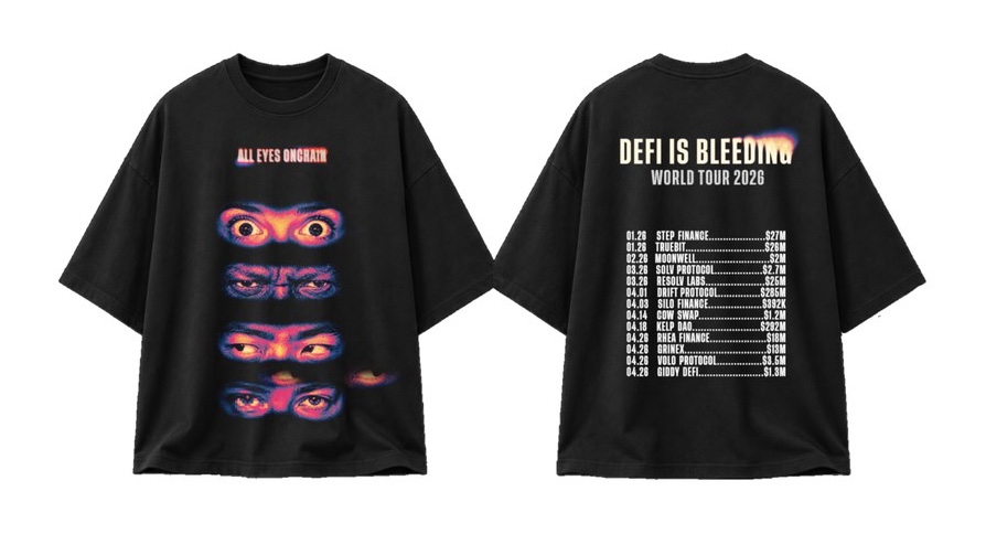 Piste retenue, recto et verso : DEFI IS BLEEDING World Tour 2026, la liste des hacks DeFi à la place des dates